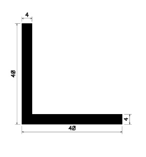 Wi 0686 1B=25 m - rubber profiles - Angle shape profiles